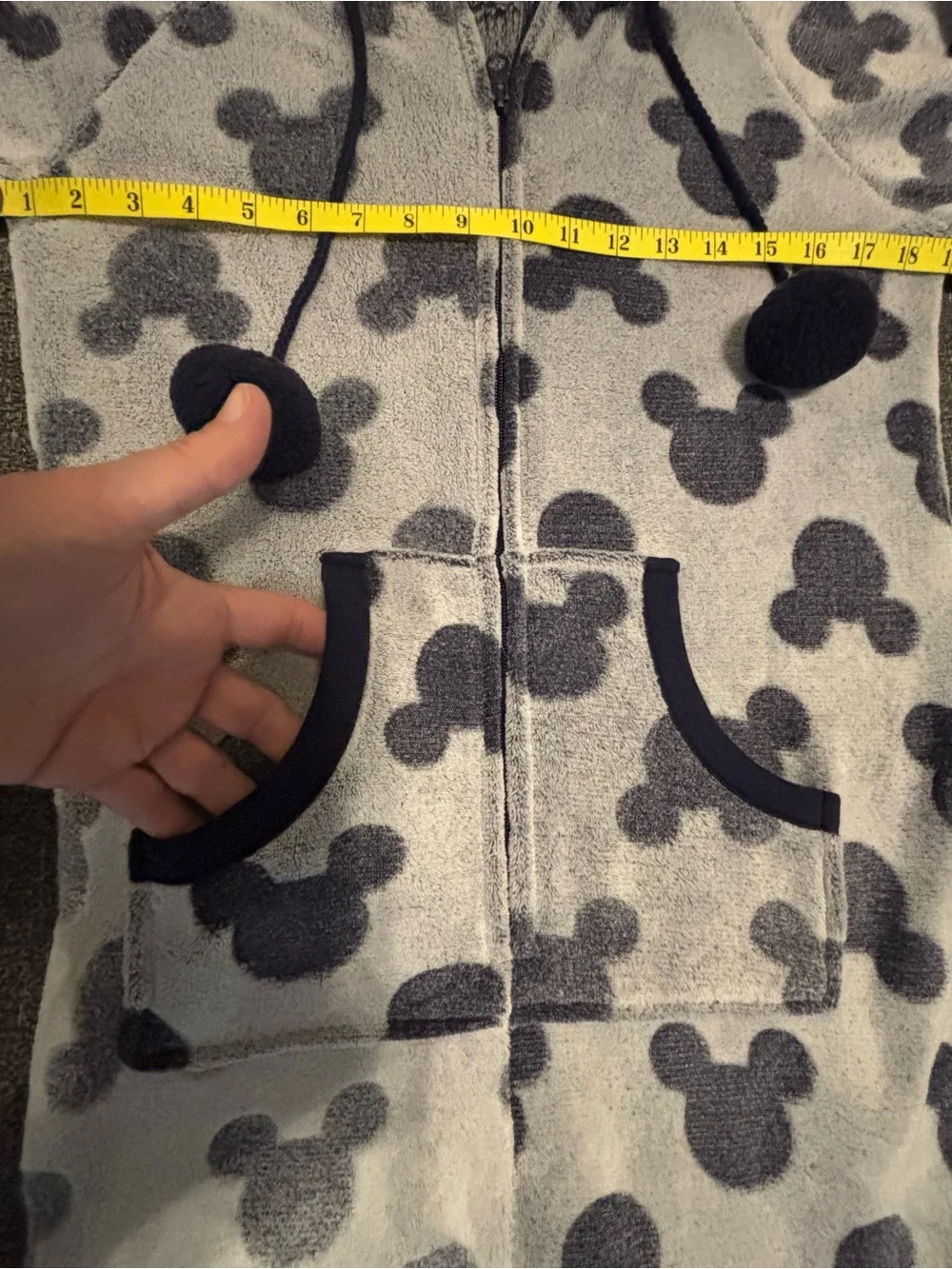Disney Micky Mouse Onesie with Ear Hood - Picture 12 of 15